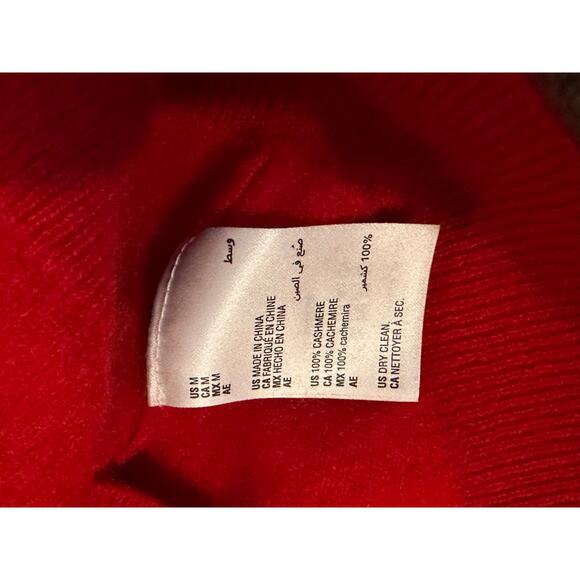 Charter Club Luxury 100% Cashmere Red Sweater Tagged M, Fits XS Holiday Xmas - Picture 8 of 8